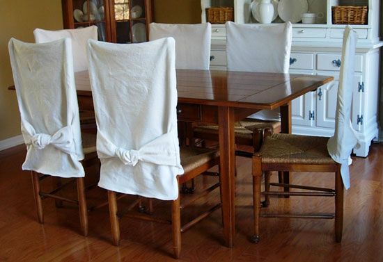 How to Make Simple Slipcovers for Dining Room Chairs | Slipcovers .