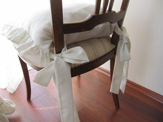 Chair cushions with ties-ruffle linen chair cushion covers 3 .