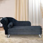 Deluxe Velvet Chaise Longue Lounge Sofa Day Bed With Bolster .