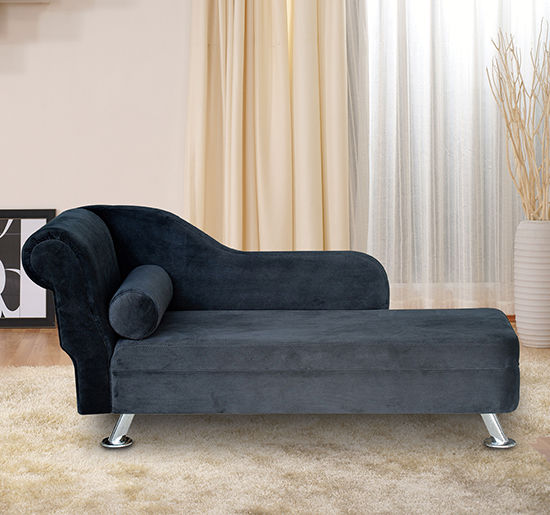 Deluxe Velvet Chaise Longue Lounge Sofa Day Bed With Bolster .