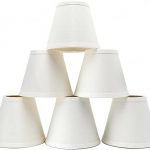 Small Lamp Shade Set of 6 Chandelier Shades 3" X 6" X 5" White .