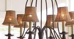 Mini Burlap Chandelier Shade, Set of 3 #potterybarn. This is .