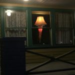 Illuminated leg lamp in the picture window - classic! - A .