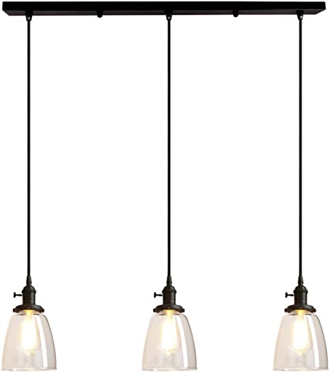 Pathson Industrial 3-Light Pendant Lighting Kitchen Island Hanging .