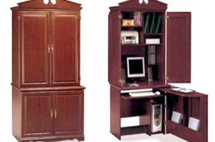 Computer Armoire With Swing Out Desk in 2020 | Computer armoire .