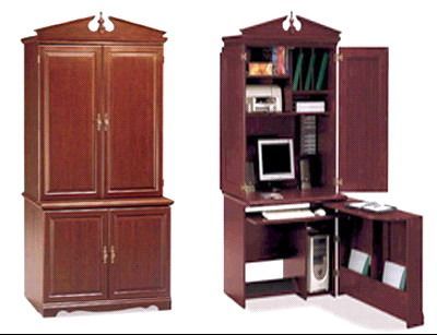 Computer Armoire With Swing Out Desk in 2020 | Computer armoire .