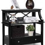 Amazon.com: Giantex 3 Tier Console Table with a Large Drawer, Sofa .