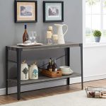 Amazon.com: O&K Furniture 2-Tier Industrial Sofa Table, Metal Hall .