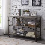 Amazon.com: Hombazaar 3 Tier Console Sofa Table, Industrial Rustic .