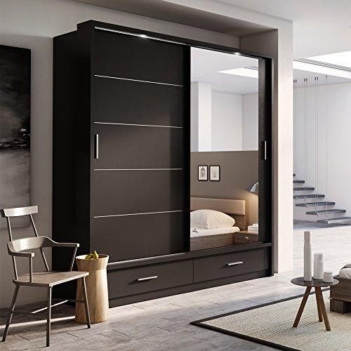 Brand New Modern Bedroom Mirror Sliding Door Wardrobe Arti 5 in .