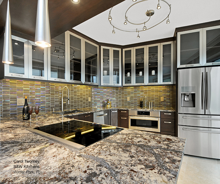 Contemporary Walnut Kitchen Cabinets - Ome