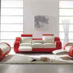 Modern White and Red Sofa Set TOS-LF-4088-