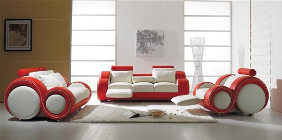 Modern White and Red Sofa Set TOS-LF-4088-