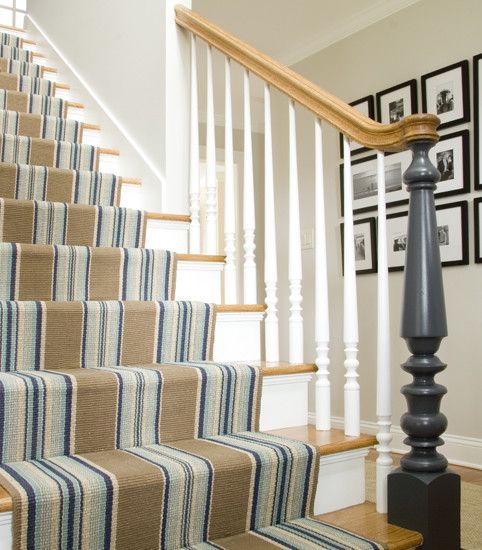 Coastal Design Ideas, Pictures, Remodel and Decor | Striped stair .
