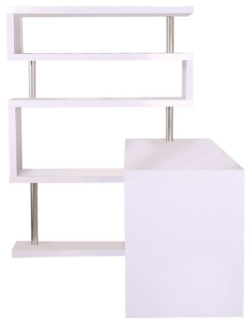 Contemporary White Corner Desks | White corner desk, White corner .