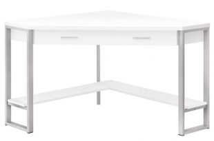 Monarch Specialties Modern/Contemporary White Corner Desk in the .