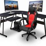 Amazon.com: Ivinta Reversible Black Gaming Desk Corner Desk Modern .