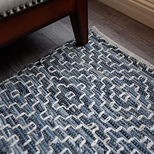 Amazon.com: MOTINI 100% Cotton Rag Rug 2' x 3', Reversible Machine .