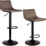 Amazon.com: SUPERJARE Set of 2 Bar Stools, Swivel Barstool Chairs .