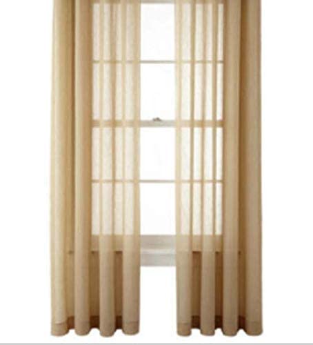 Amazon.com: ROYAL VELVET Crushed Voile Rod-Pocket Sheer Curtain .