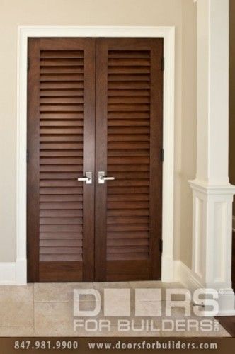 louvered interior | Custom interior doors, Double doors interior .