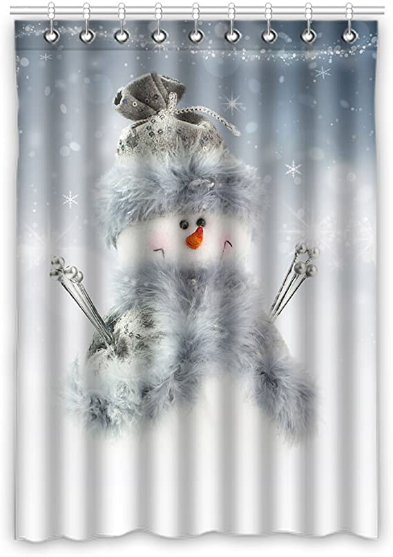 Amazon.com: Fabric Window Curtains Snowman Custom Window Curtains .
