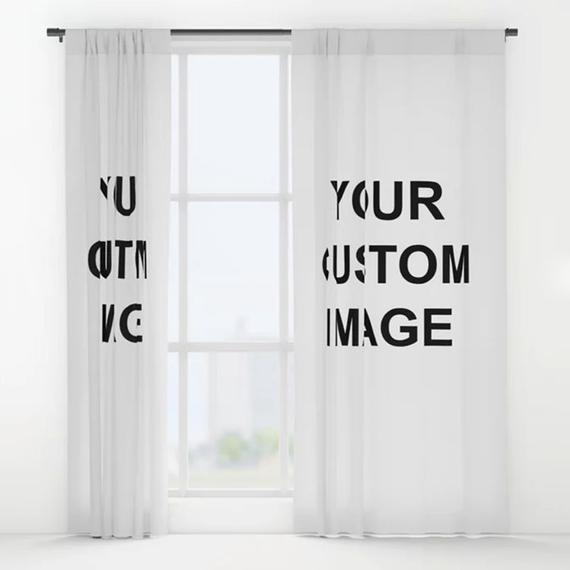 Custom Window Curtain photo Drapery custom photo Curtain | Et