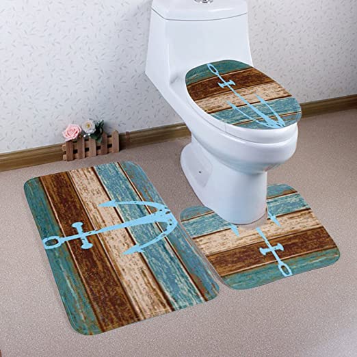 Amazon.com: WCHUANG Anchor Bathroom Rug Decorative Bath Rugs - Non .