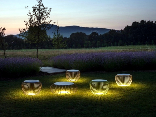 Enjoy the garden with decorative garden lights at night | Interior .