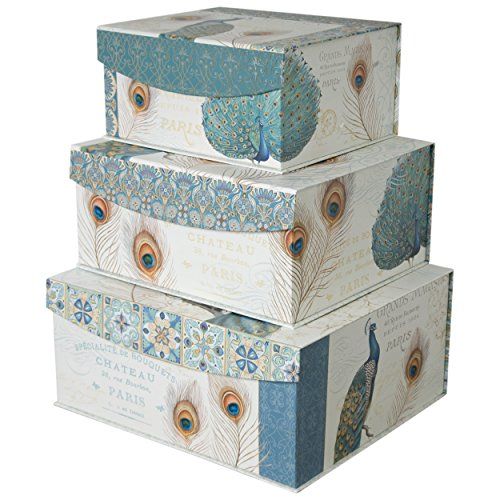 Decorative Storage Organizer boxes with Magnetic Sealable Lids .
