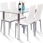 Amazon.com: Glass Dining Table & Chair Se