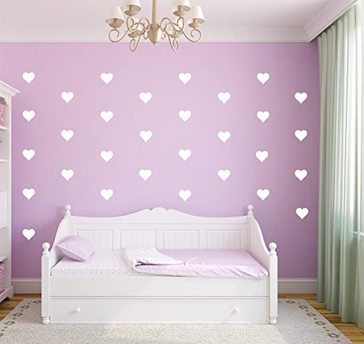 Amazon.com: Set of 96 Pieces 2" Heart Wall Decor Sticker DIY .