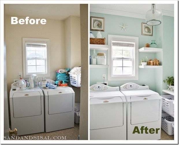 DIY Laundry Room Makeovers • The Budget Decorator | Laundry room .