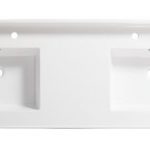 Tuscany® 61" x 22" White Square Double Bowl Vanity Top at Menards