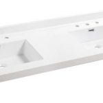 Tuscany® 61" x 22" White Square Double Bowl Vanity Top at Menards
