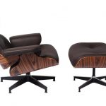 Classic Charles Eames Lounge Chair And Ottoman Replica Brown Leather