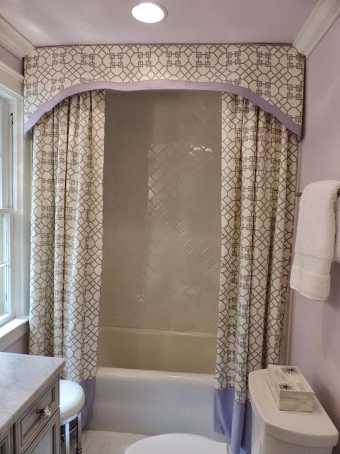 Vintage Glam: Before and After! | Shower curtain with valance .