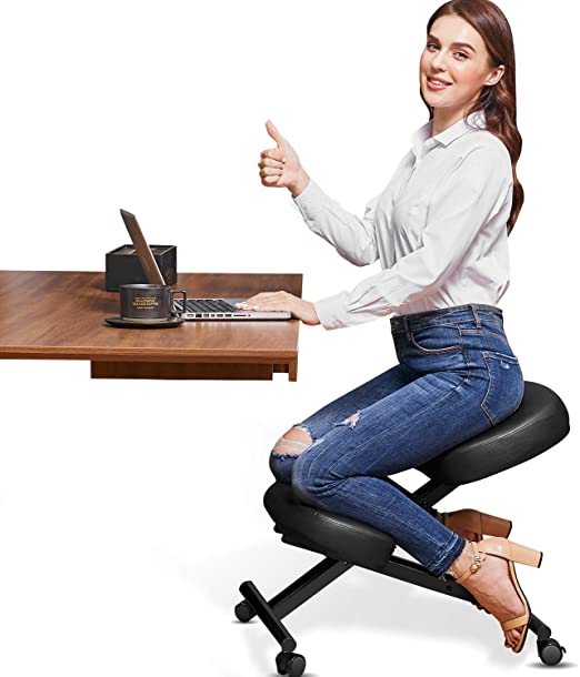 Amazon.com: Himimi Ergonomic Kneeling Chair - Faux Leather - Thick .