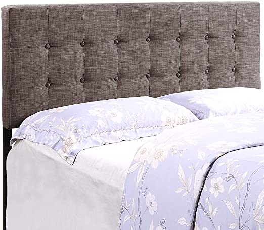 Amazon.com - HOME BI Upholstered Curved Shape Linen Fabric .