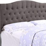 Amazon.com - HOME BI Upholstered Tufted Button Curved Shape Linen .