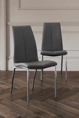 Buy Set of 2 Opus Dining Chairs with Chrome Legs from Next Irela