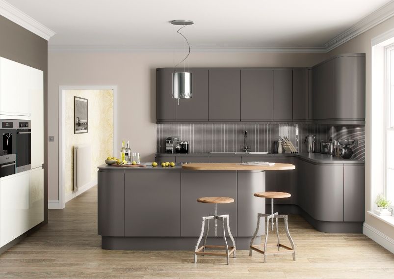 Grey gloss kitchen, New fully fitted kitchens in Shropshire and .