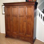 Tuscany Armoire Wall Unit - Hide your flat panel TV behind bi-fold .