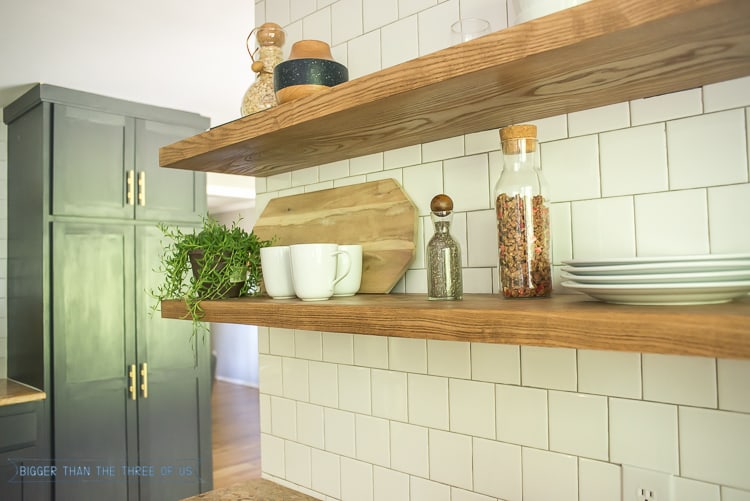 Floating Wall Shelves Kitchen