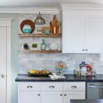 How to Install Floating Kitchen Shelves Over A Tile Backsplash .