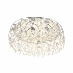 Contemporary Light Fixtures Flower Leaves Crystal Flush Mount .