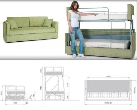 Folding Bunk Bed Couch