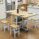 Wooden Folding Dining Set Extending Space Saving Table - China .