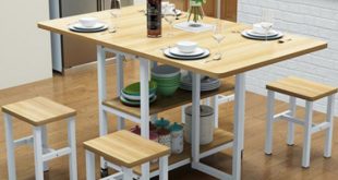 Wooden Folding Dining Set Extending Space Saving Table - China .