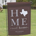 Brown 'Home Sweet Home' Personalized Garden Flag | Personalized .